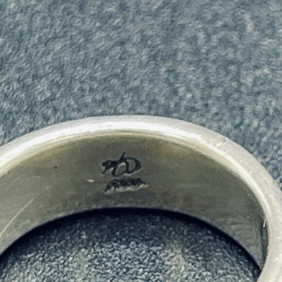 Carolyn Pollack Relios ring Silver 925 Navajo SW CORAL & TURQUOISE S 5.5 << 6 - Picture 2 of 10